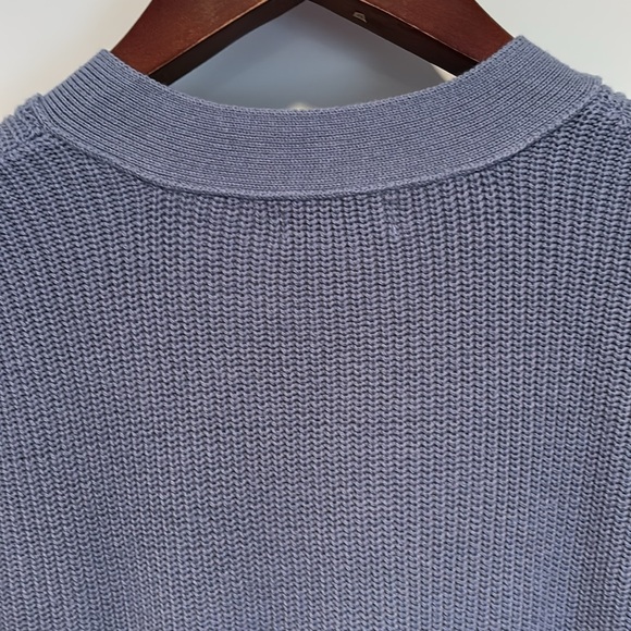 Rachel Zoe V neck pullover Henley sweater in light cornflower blue w/ buttons - Picture 8 of 15